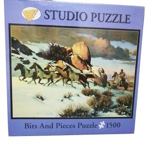 1500 Piece Puzzle "Winter Raid" Bits & Pieces